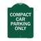 Signmission Compact Car Parking Only Heavy-Gauge Aluminum Architectural Sign, 24" x 18", GW-1824-9857 A-DES-GW-1824-9857 - alternate 1